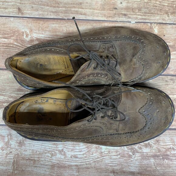 Dr Martens Brown Leather Brogue Shoes 3989 / 34 UK 6 - Made in England - Picture 11 of 14